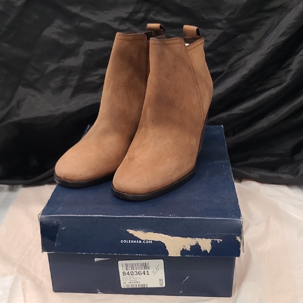 Cole Haan Bootie Womens Boots 5.5 Chesney Cognac